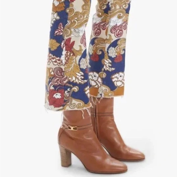 MOTHER Jeans The Hustler Ankle Fray Flowers in Her Hair Multicolor Size 27 - Picture 10 of 16